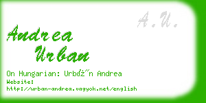 andrea urban business card